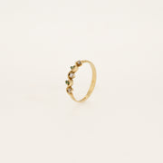 Emerald and Diamond 9ct Gold Wedding Ring
