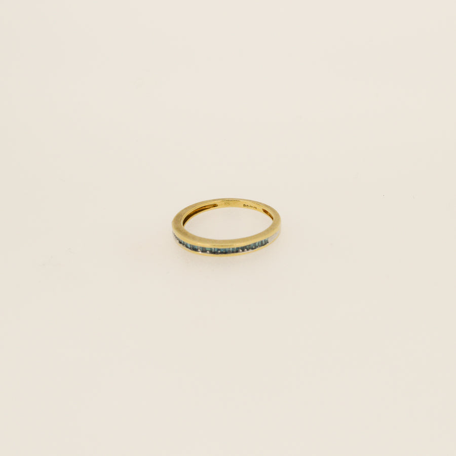 Blue Diamond Eternity Band
