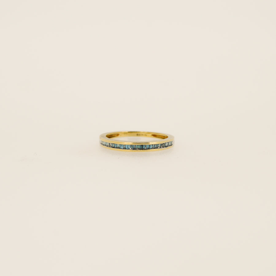 Blue Diamond Eternity Band