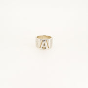 Vintage Sterling Silver Chunky 'A' Ring