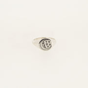 Sterling Silver Moon Signet Ring