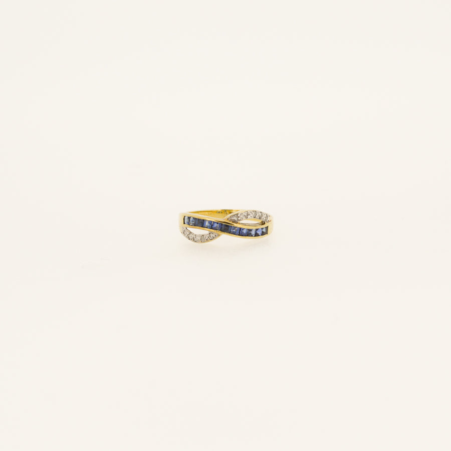 Infinity Love Knot Diamond & Tanzanite Ring