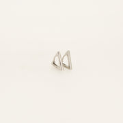 Sterling Silver Triangle Huggie Earrings