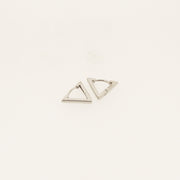 Sterling Silver Triangle Huggie Earrings