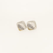 Vintage Sterling Silver Shell Earrings