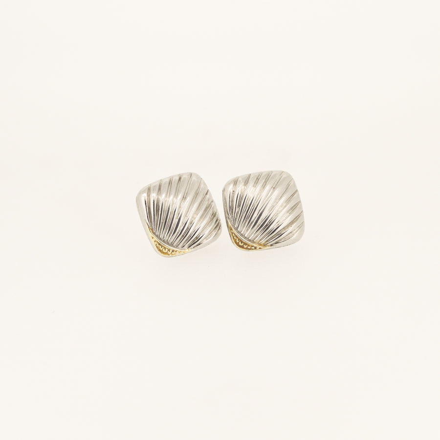 Vintage Sterling Silver Shell Earrings