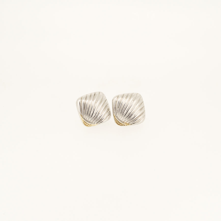 Vintage Sterling Silver Shell Earrings