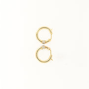 9ct Gold Hoops With Silver Twist