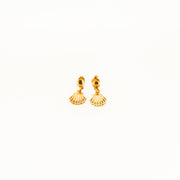 18ct Gold Shell Drop Earrings