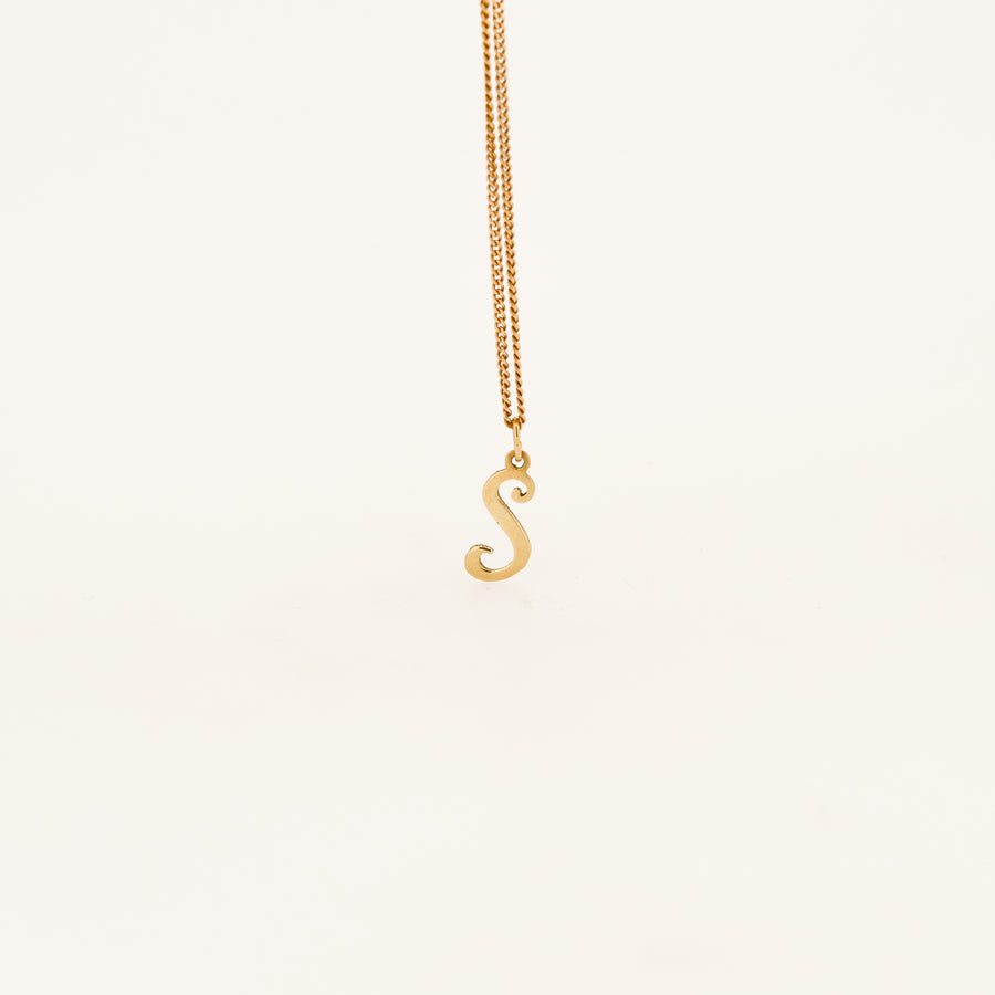 9ct Gold Letter S