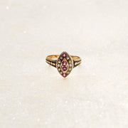 Victorian Pearl and Almandine Garnet Ring