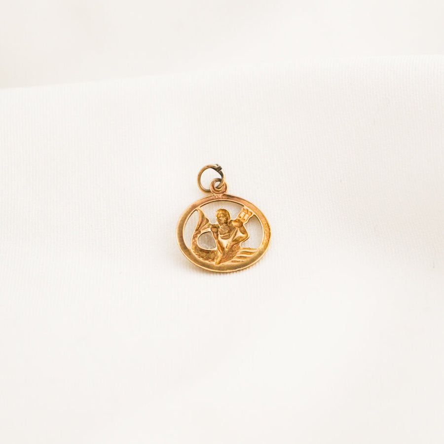 Aquarius 9ct Gold Pendant