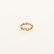9ct Gold Curb Link Chain Ring