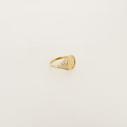 9ct Gold St George Coin Ring