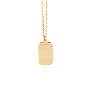 9ct Gold Name Tag Necklace