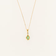 Emerald and Diamond 9ct Gold May Birthstone Necklace