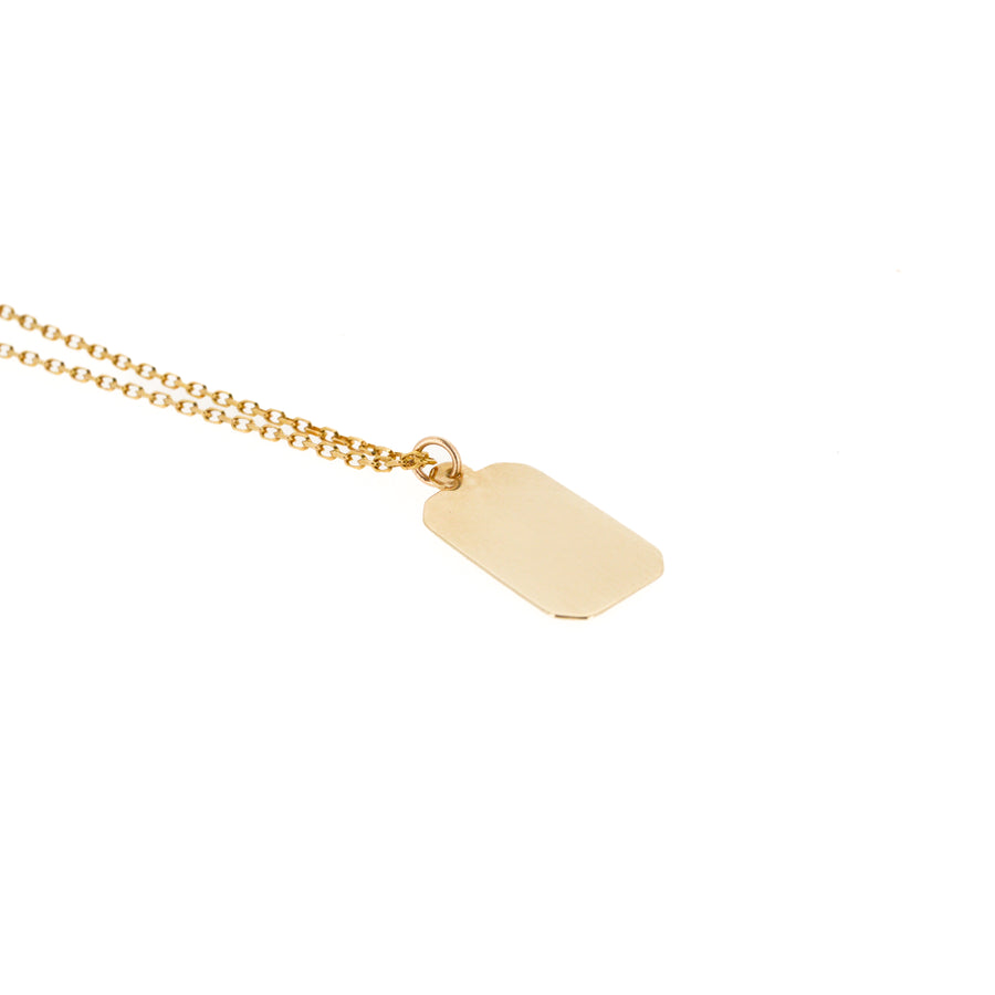 9ct Gold Name Tag Necklace