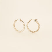 Twisted Silver Hoops