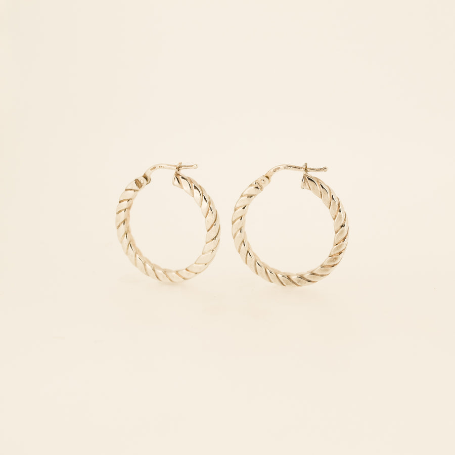 Twisted Silver Hoops