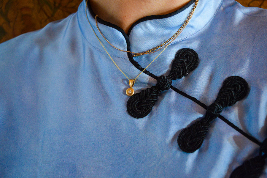 Diamond Set Gold Necklace