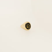 9ct Gold Onyx Pisces Ring