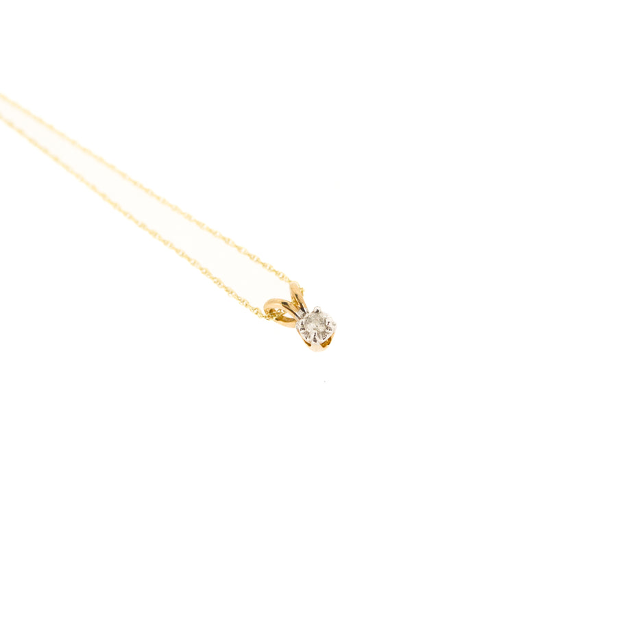 RESERVED 9ct Gold Diamond April Birthstone Necklace RESERVED