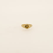  9ct Gold Seventies Diamond Heart Ring