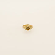  9ct Gold Seventies Diamond Heart Ring