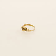  9ct Gold Seventies Diamond Heart Ring