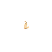 9ct Gold Chunky Letter L Charm