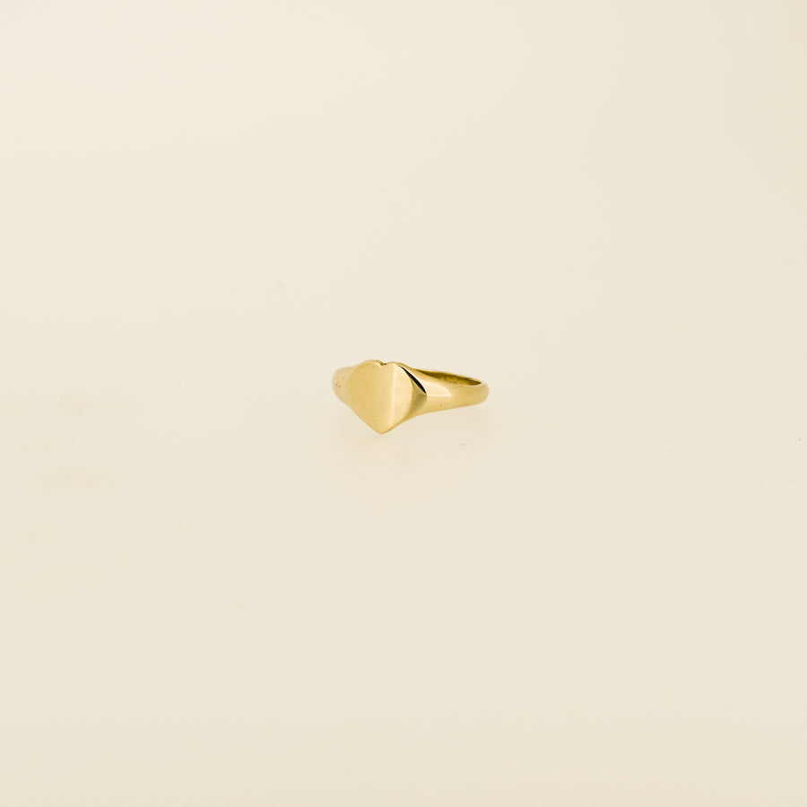 1950's 9ct Gold Heart Signet Ring