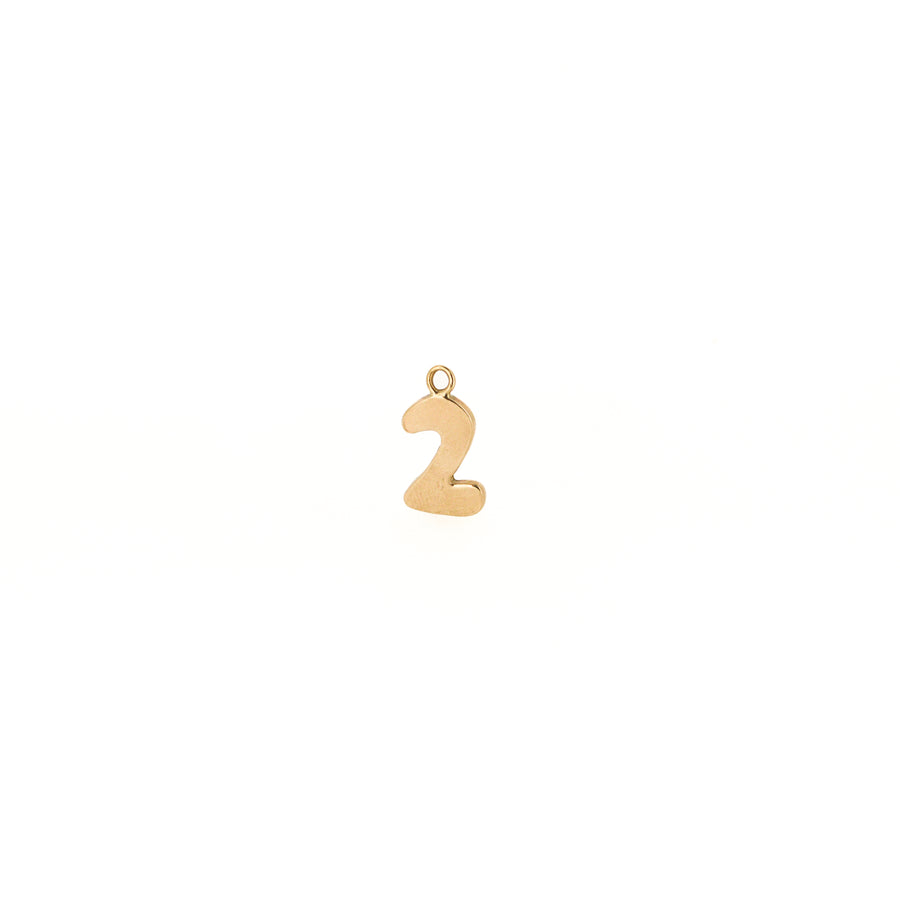 9ct Gold Number 2 Charm