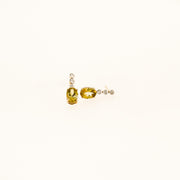 Elegant Lemon Quartz and Diamond Earrings