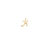 9ct Gold Script Letter K Charm