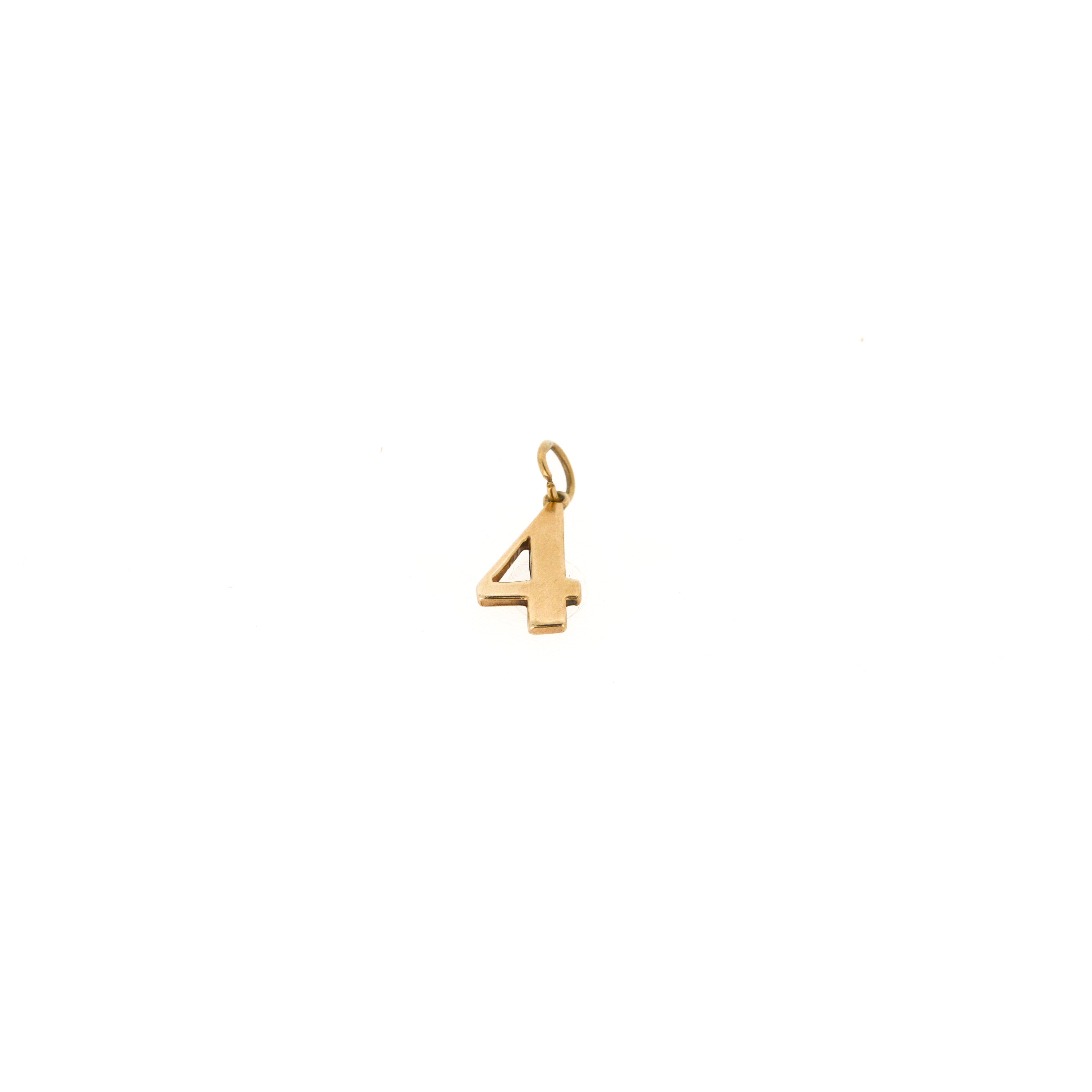 9ct Gold Number 4 Charm