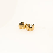 Chunky Gold Croissant Earrings - 15mm