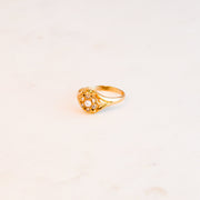 Edwardian Pearl and Diamond Ring