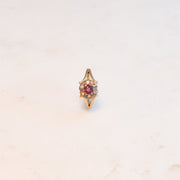 Ruby and Diamond Cluster Ring