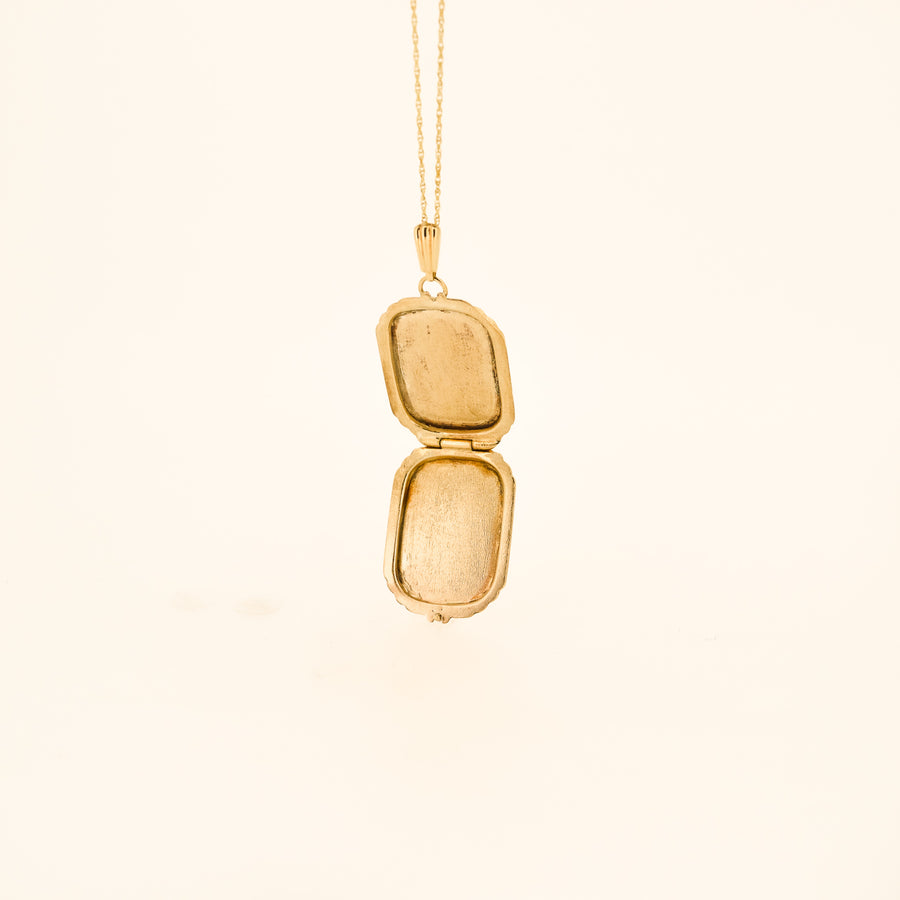 1980's Gold Locket Necklace