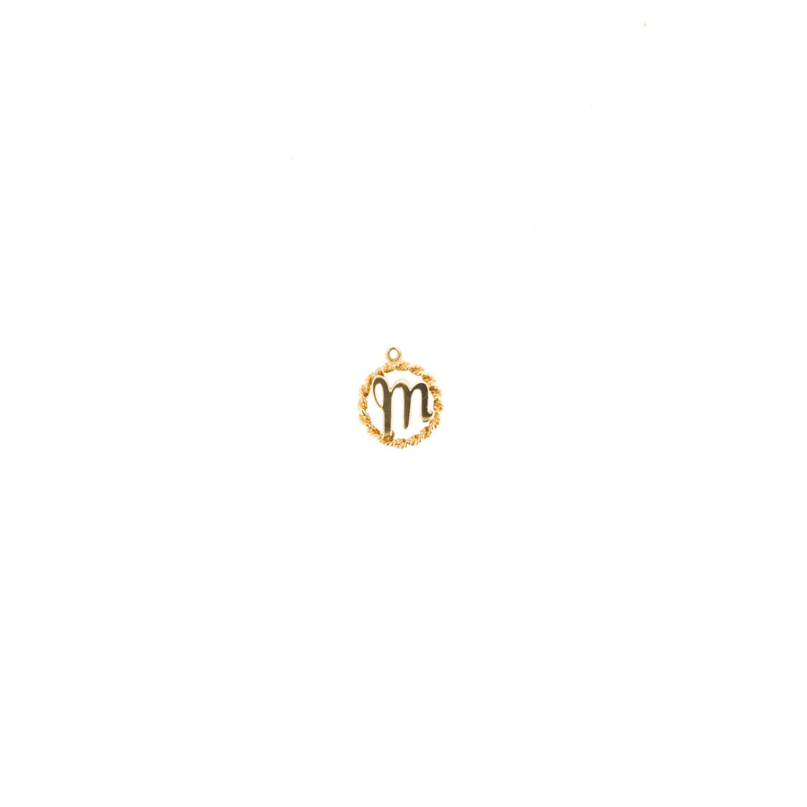 9ct Gold Letter M Rope Charm