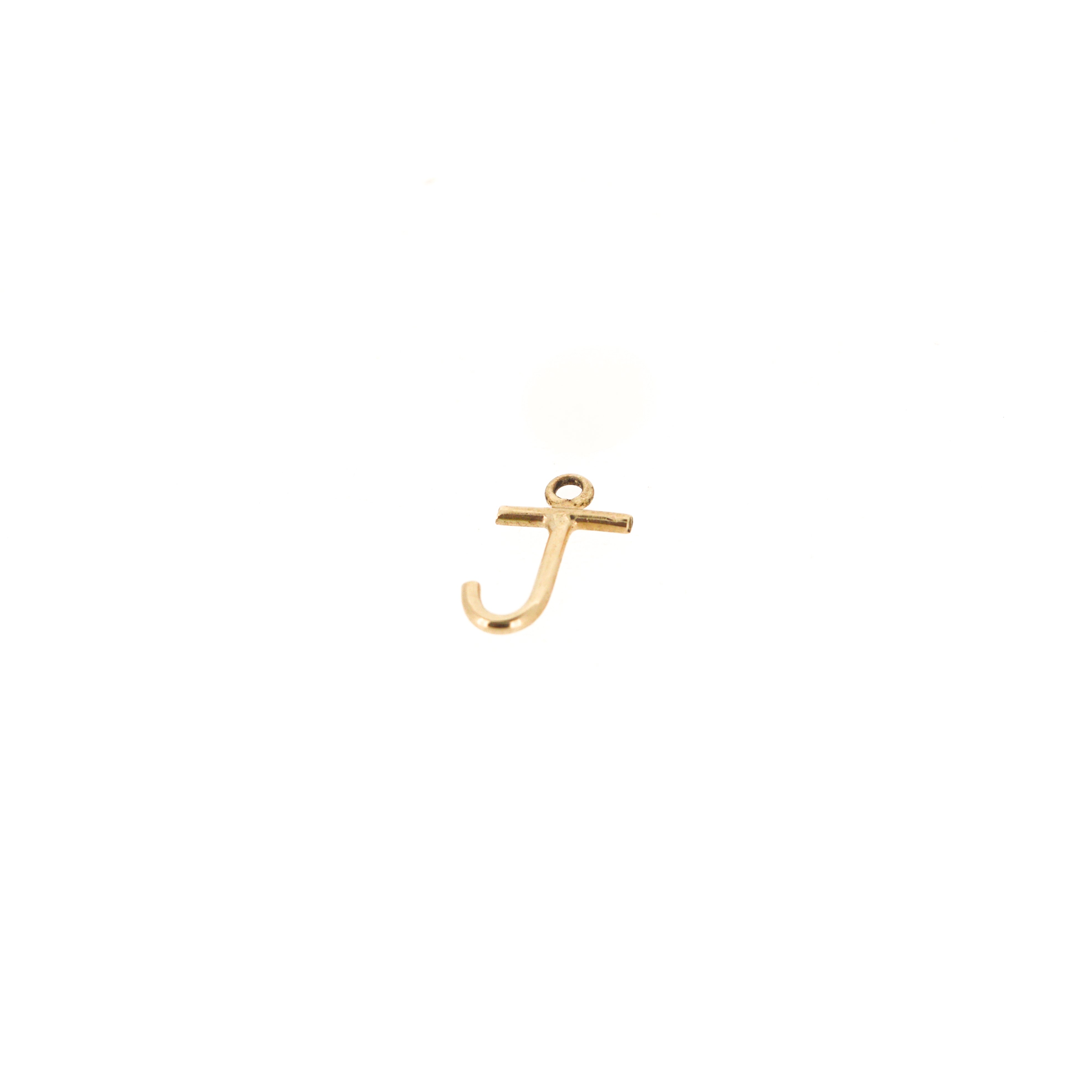 9ct Gold Round Letter J Charm