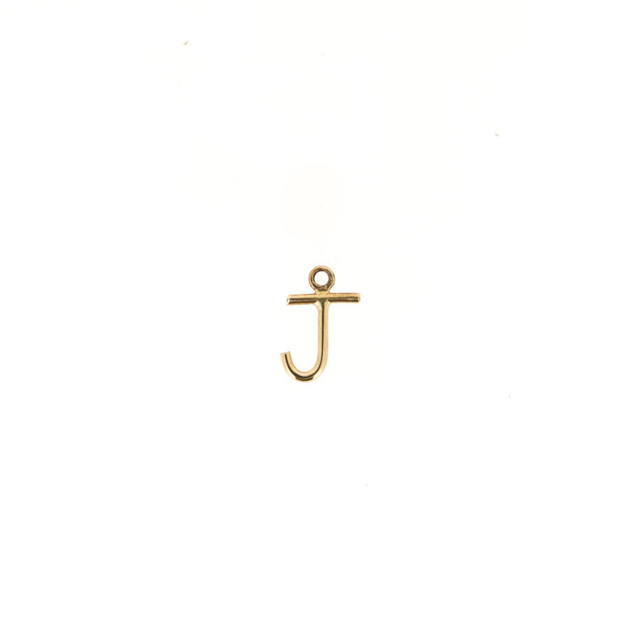 9ct Gold Round Letter J Charm