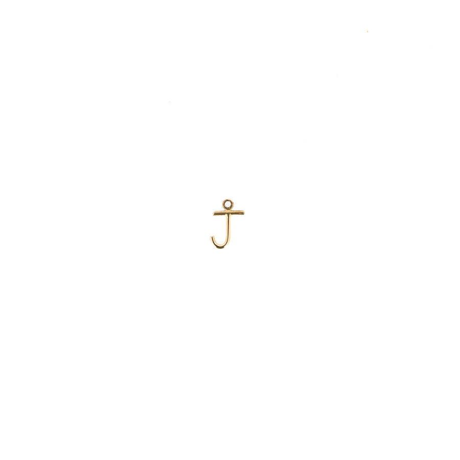 9ct Gold Round Letter J Charm