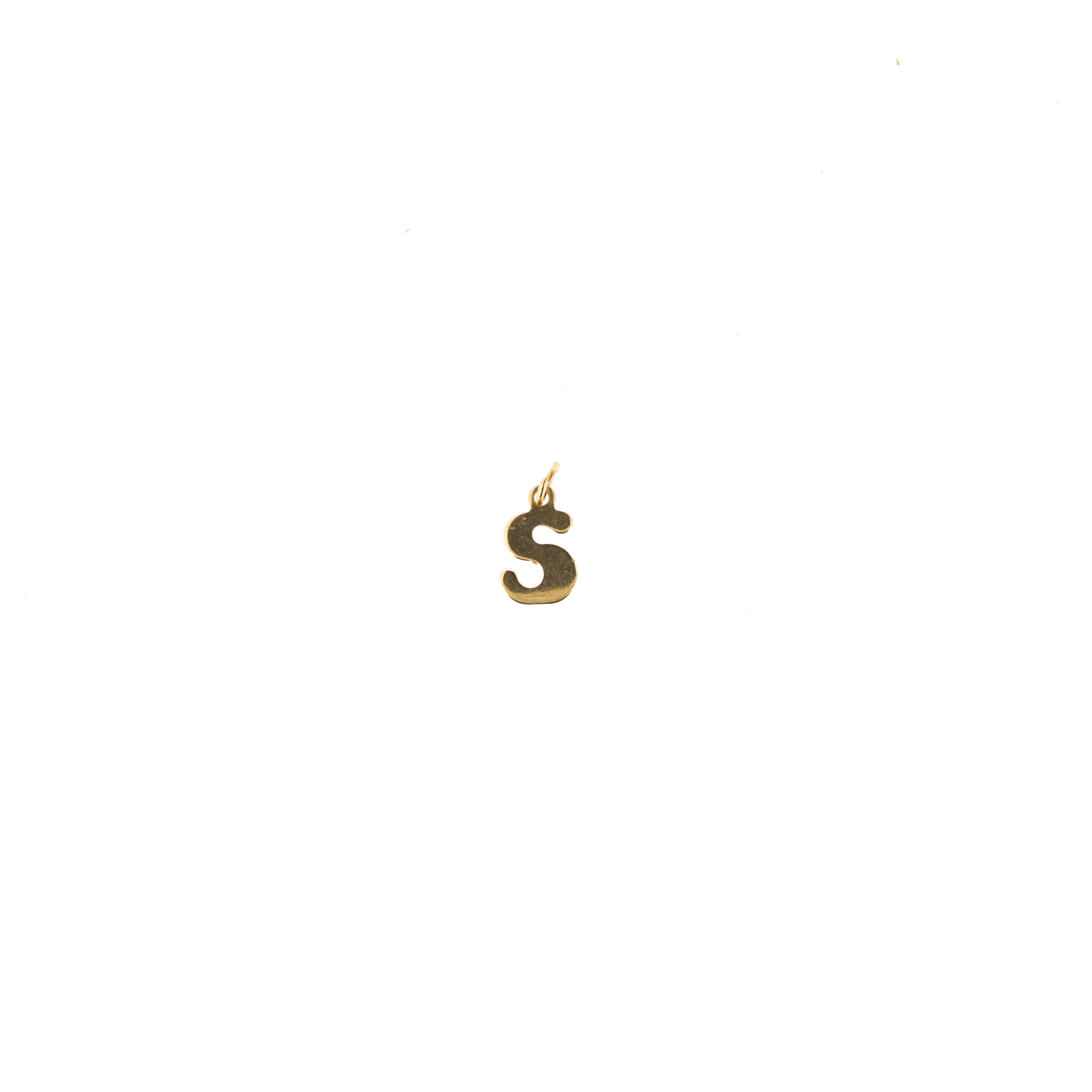9ct Gold Letter S Charm