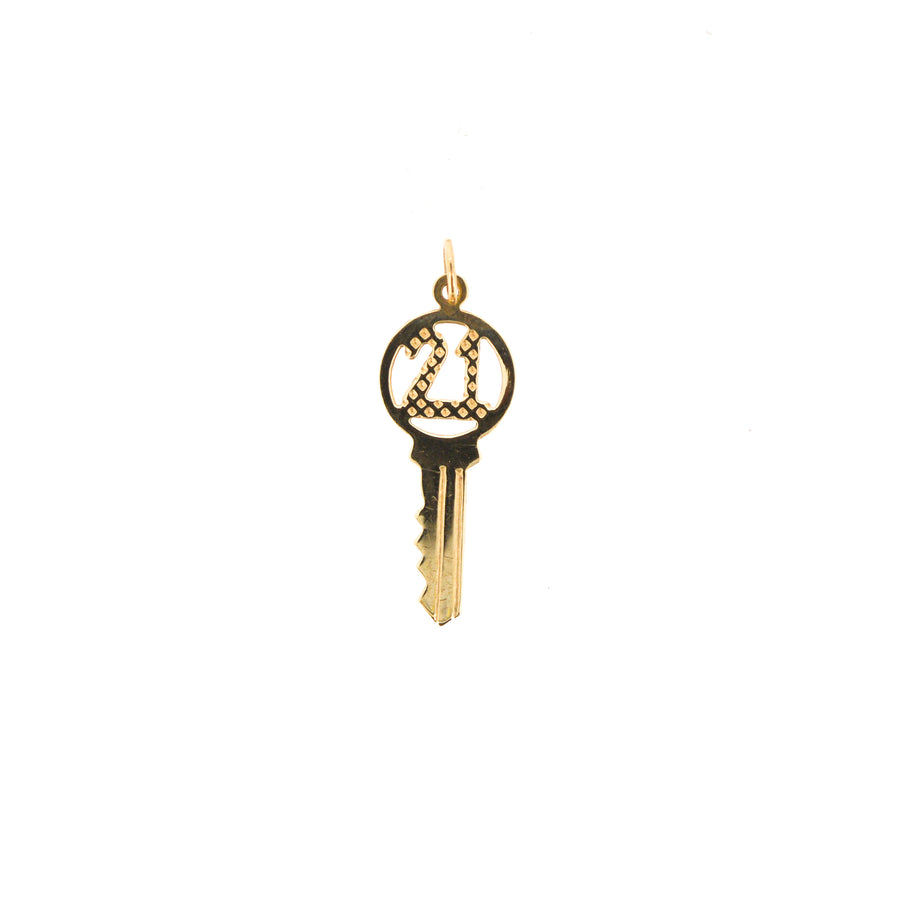 9ct Gold 21 Key Charm