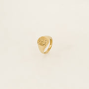 9ct Gold 1960's Star Oval Signet Ring