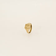 9ct Gold 1970's Sunshine Signet Ring