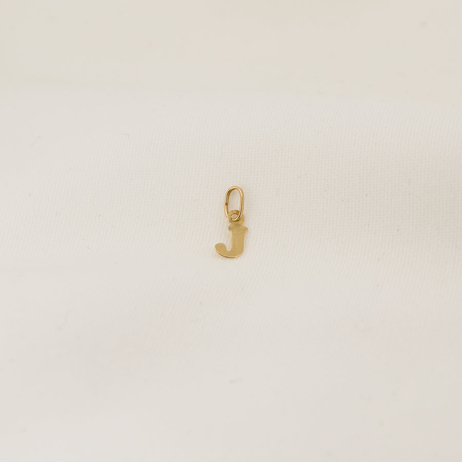 Miniature 9ct Gold J Initial Pendant