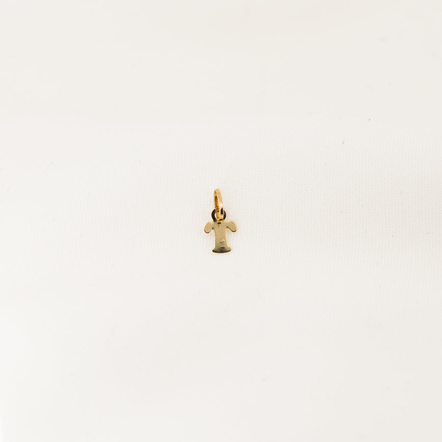 Miniature 9ct Gold T Initial Pendant