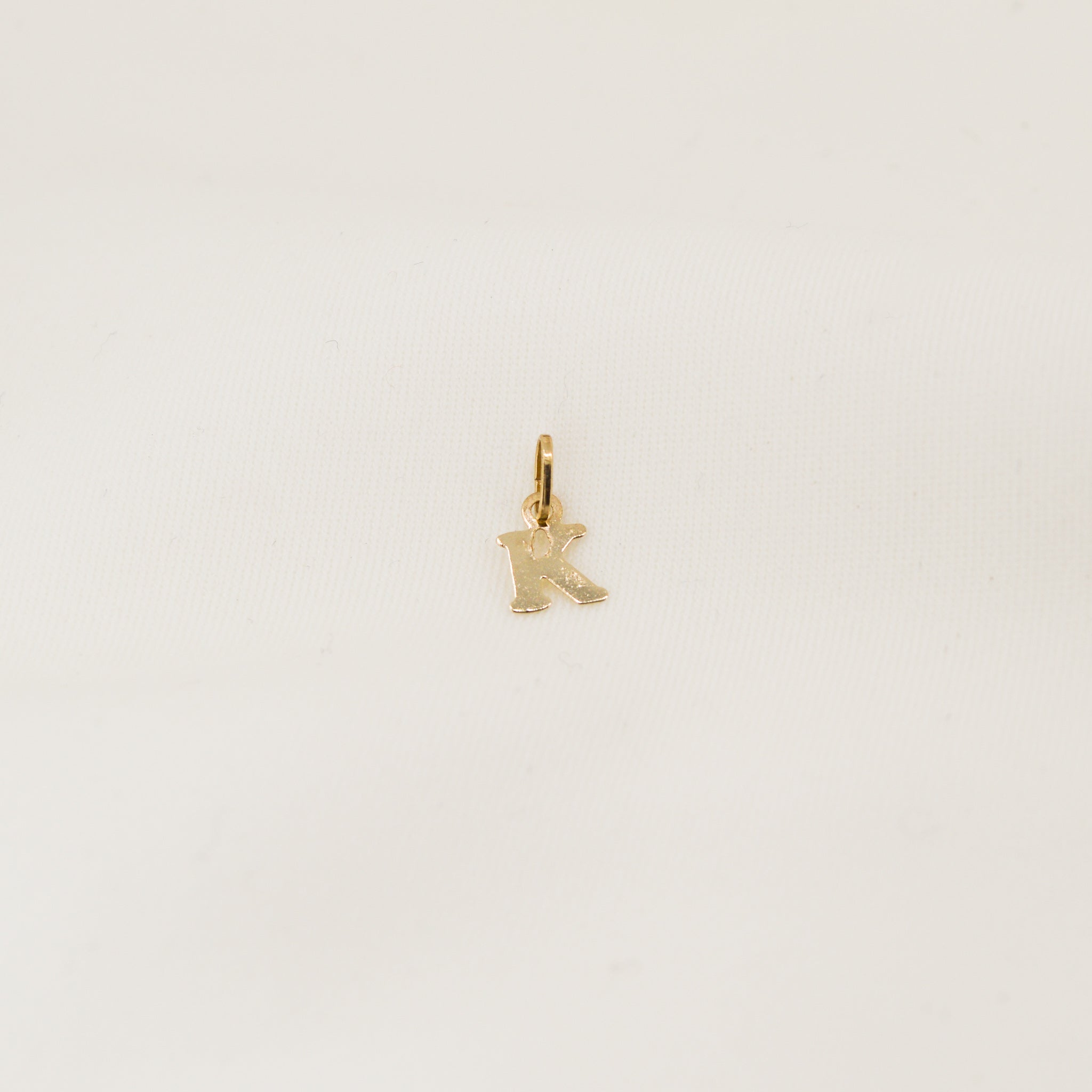 Miniature 9ct Gold K Initial Pendant